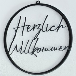 Willkommensschild in deutscher Sprache